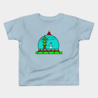 Little​ snowball​ with​ snowman Kids T-Shirt